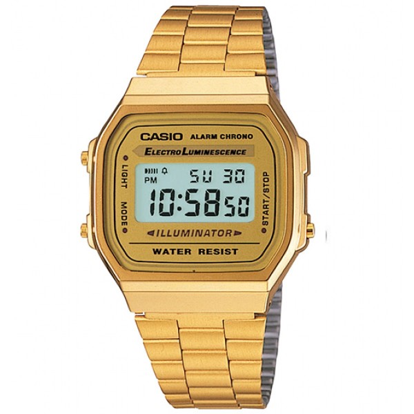 Casio Retro A168WG-9WDF Stainless Steel Alarm Chronograph Watch